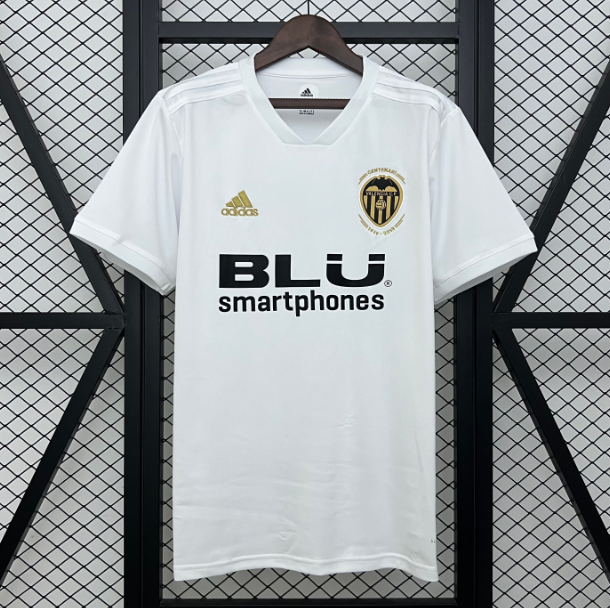 2018-19 Valencia Retro Home Soccer Jersey Shirt
